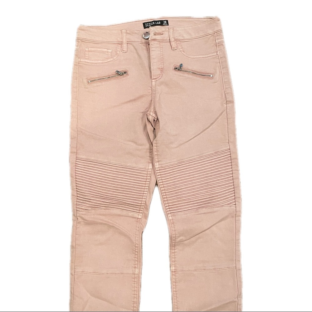 Design Lab — Patterned Jeans, light pink